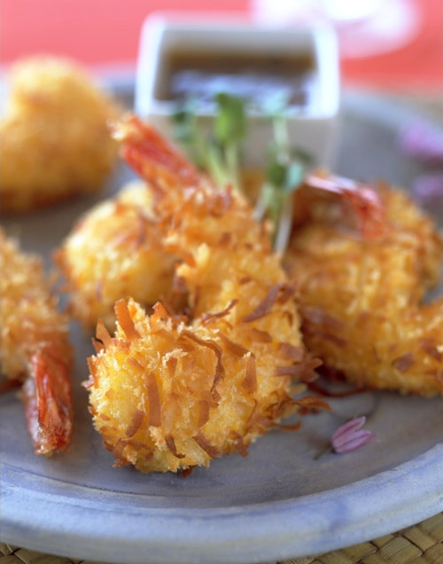 coconut prawns recipe - Ray's Catering - wedding seafood catering for Seattle area weddings