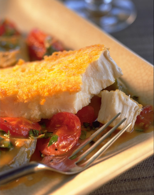 parmesan crusted halibut recipe - Ray's Catering - wedding seafood catering for Seattle area weddings