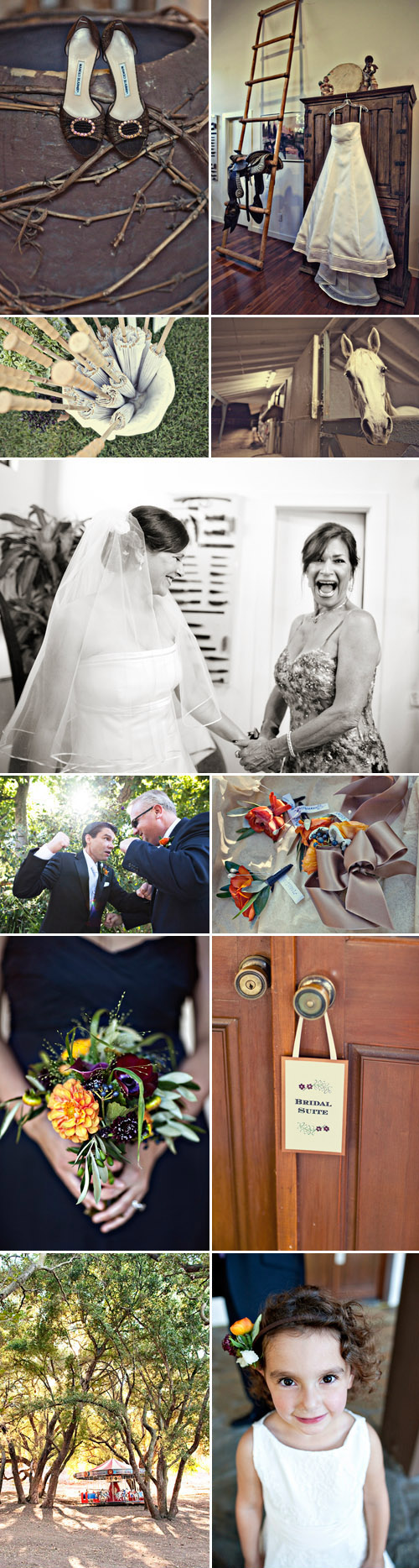 rustic elegant wedding at Saddlerock Ranch in Malibu, California, outdoor wedding, navy, burgundy, fuchsia and orange wedding colors, photos by Joy Marie Photography