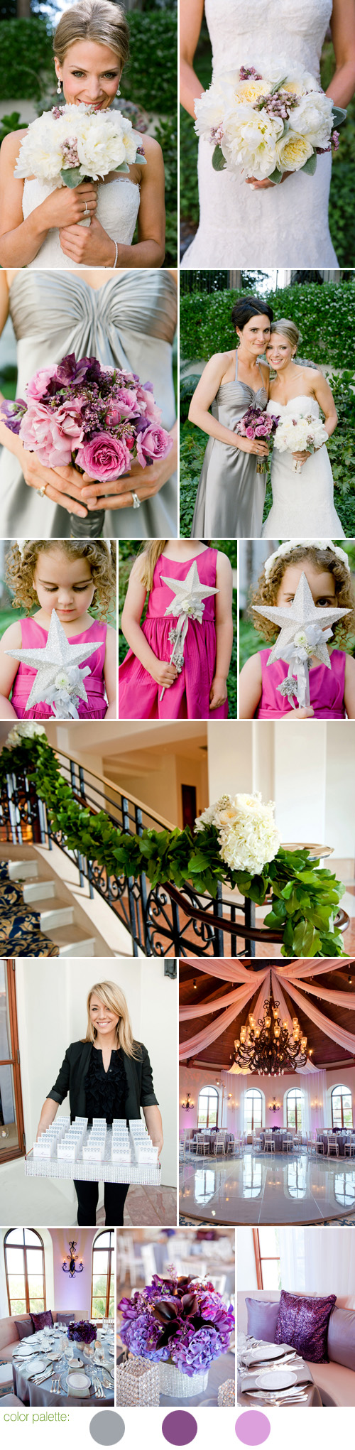 lilac and gray wedding colors, Old Hollywood glamour, Santa Barbara, California wedding at the Bacara Resort by Yvette Roman Photography and La Fete Weddings