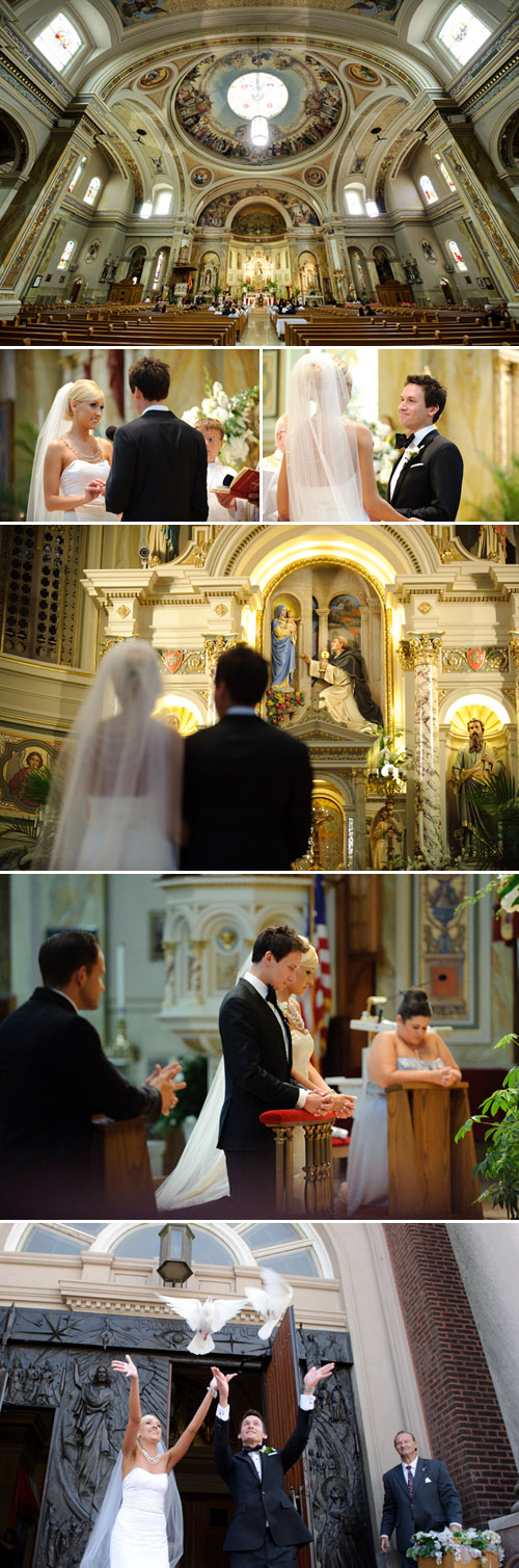 elegant Chicago wedding at Trump Tower, stylish wedding dress and bridal necklace, classic black tuxedo, wedding photos by Nakai Photography 