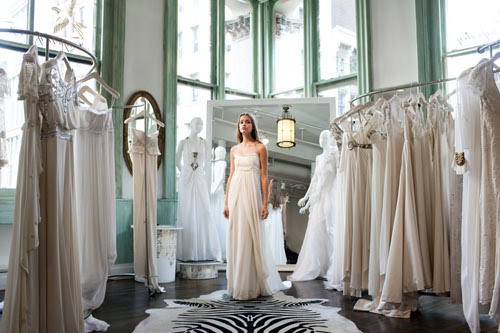 Temperley London bridal, photo by John and Joseph Photography for Junebug Weddings