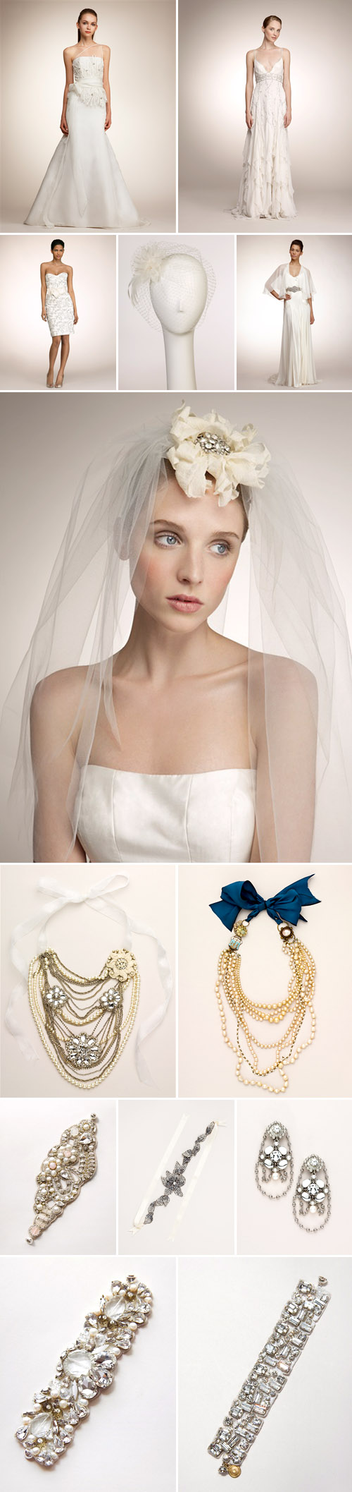 wedding dresses, jewelry and accessories from The Aisle New York