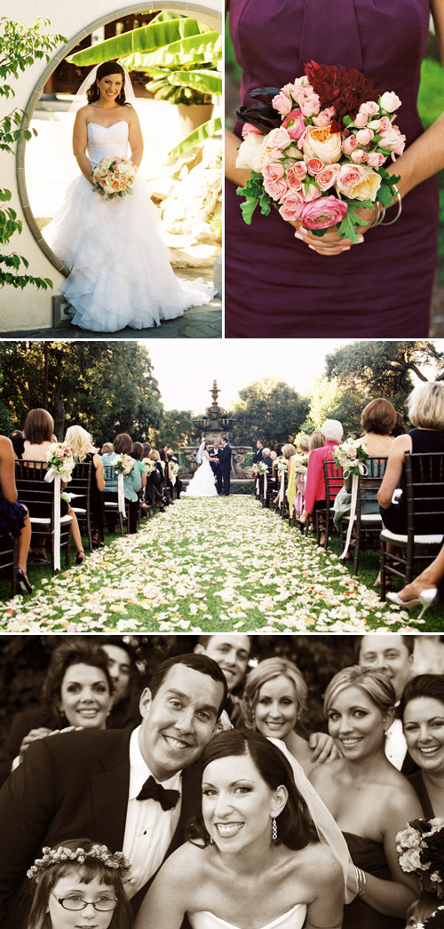 Huntington Library and Garden wedding floral design by Eddie Zaratsian of tic tock Couture Florals, photographed by James Johnson Photography