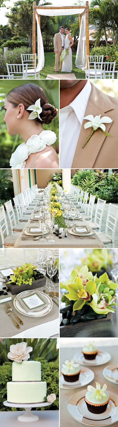 Chic and Natural destination wedding theme - Beaches Resort Turks and Caicos with destination wedding packages from Martha Stewart Weddings