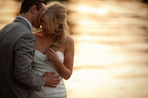 romantic Vancouver, BC wedding at The Brix Restaurant, navy and white wedding colors