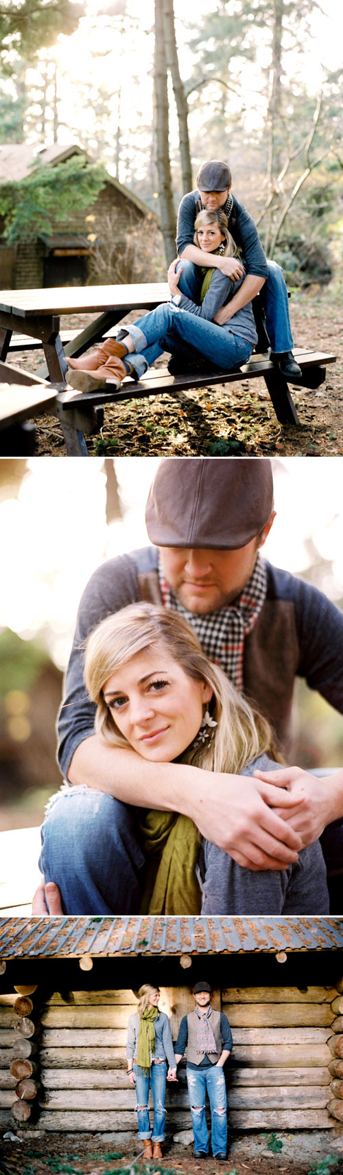 rustic and romantic Vancouver engagement photos shot at Lighthouse Park by Sherri Koop Photography