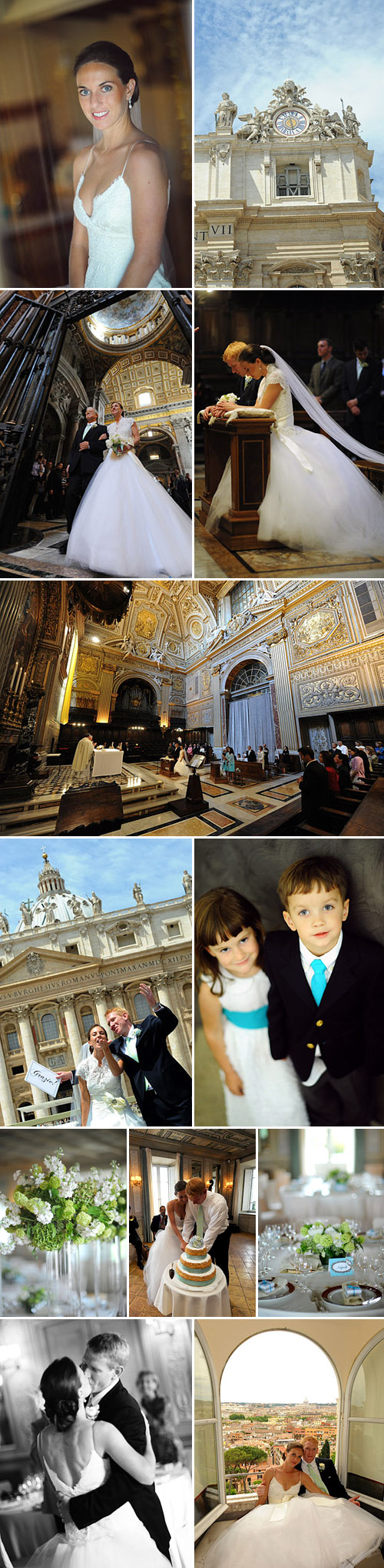 Wedding ceremony at the Vatican in Rome by top Italian wedding planner Brenda Babcock of Italia Celebrations