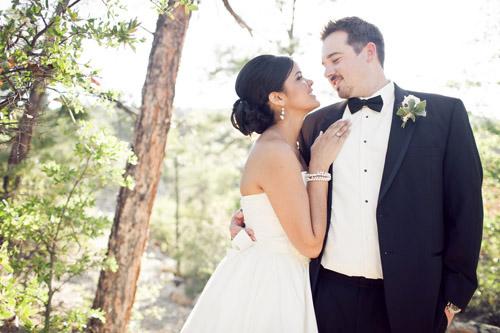 stylish vintage inspired Prescott, Arizona wedding, blackberry, copper and champagne wedding color palette, images by Marianne Wilson Photography