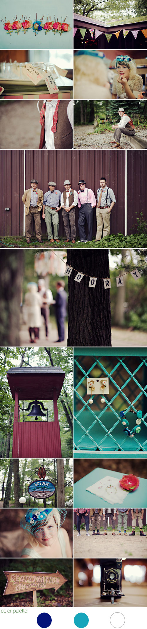 vintage summer camp inspired wedding in Michigan, creative alternative wedding photos by Kat Braman