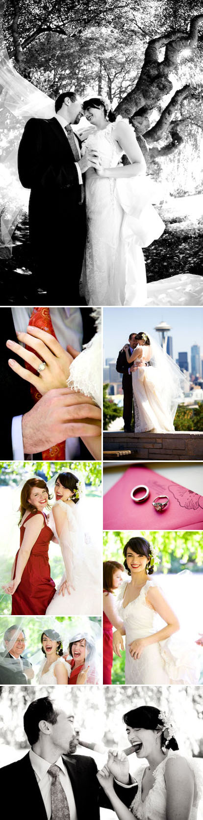 La Vie Photography, romantic vintage real Seattle wedding