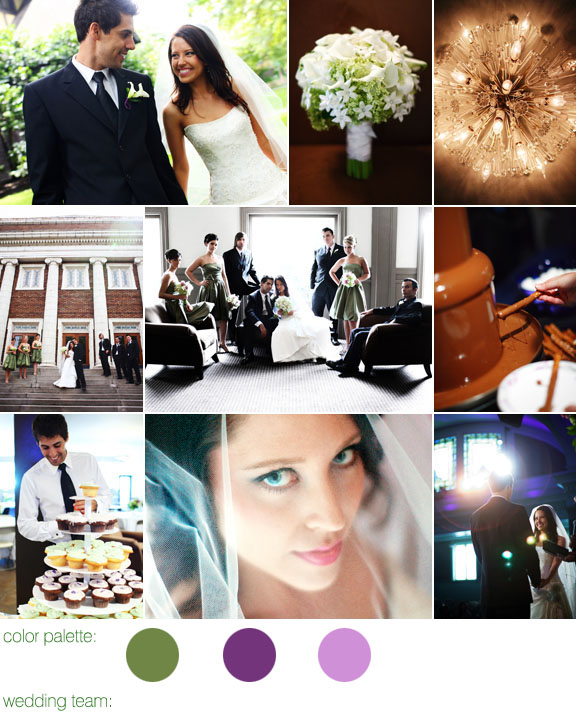 green and purple wedding color palette - GH Kim Photography