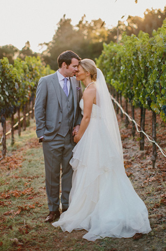 Lindsay and Guillaume's elegant vineyard wedding at Calistoga Ranch, CA - photos by Perspective Eye