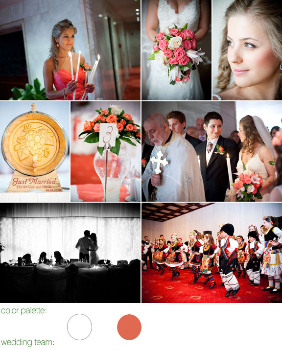 real wedding - kempinski hotel, sofia bulgaria - color palette: ivory and coral - photograpy by: claire morgan photogoraphy