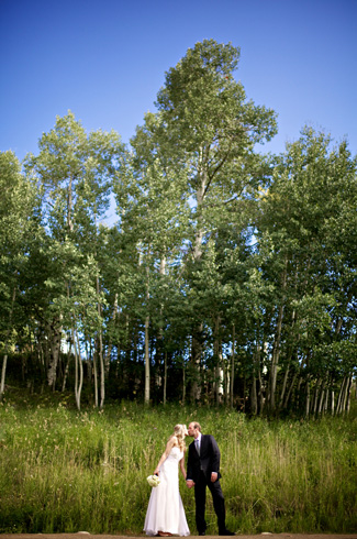outdoor wedding ceremony, Beaver Creek ski resort - Park Hyatt Resort and Spa, Beaver Creek, Colorado wedding - photos by top Denver wedding photographer Jason + Gina