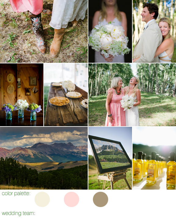 Mandy and Andy's rustic elegant ranch wedding at Telluride, CO with photos by Chowen Photography