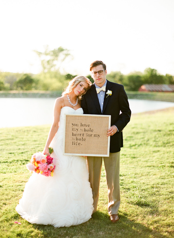 cheerful Texas wedding by Lavender Joy Weddings with photos by Taylor Lord Photography | via junebugweddings.com