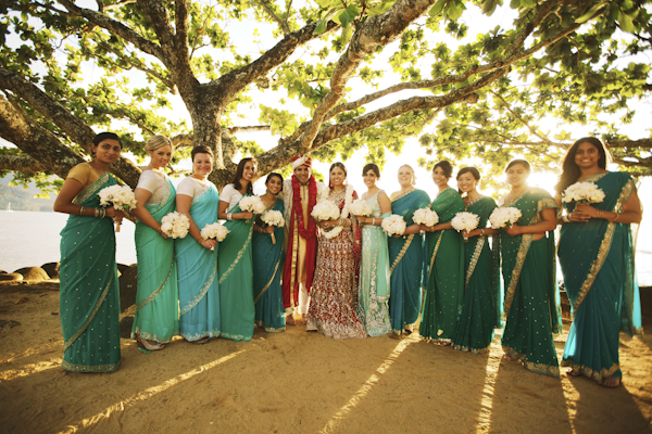 indian american wedding in Hawaii, photos by Anna Kim Photography | via junebugweddings.com