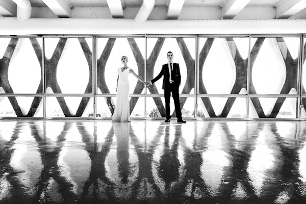 modern and fashion focused engagement shoot at American Cement Building in Los Angeles, photos by Callaway Gable, California wedding photographer | via junebugweddings.com