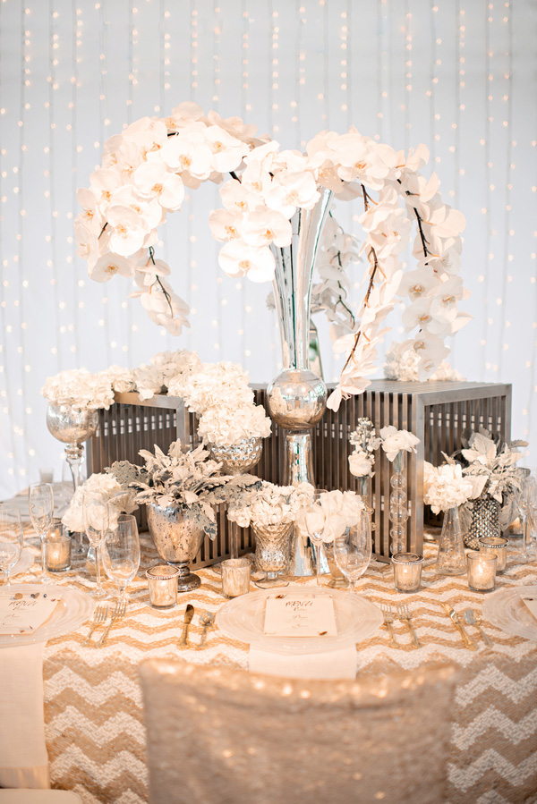 Gold, Silver and Cream Wedding Color Inspiration | Junebug Weddings