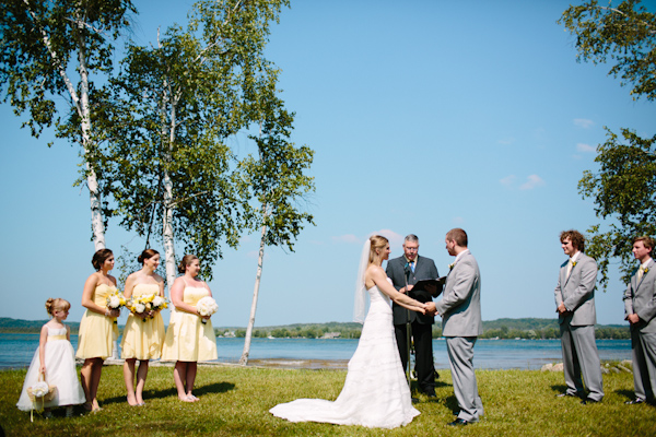 sunny rustic barn wedding in Michigan with photos by Dan Stewart | via junebugweddings.com