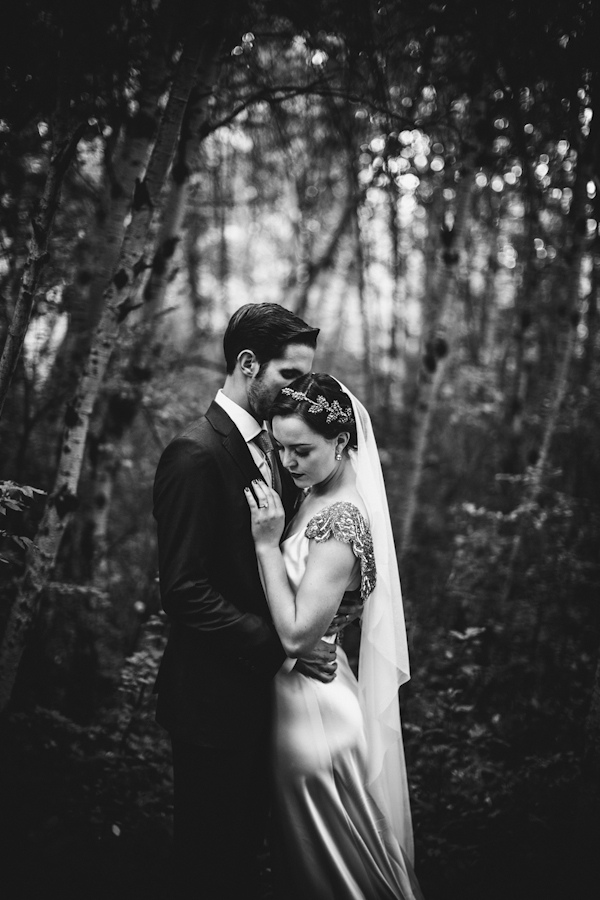 glamorous twenties rustic wedding in Alberta, Canada with photos by Gabe McClintock Photography | via junebugweddings.com