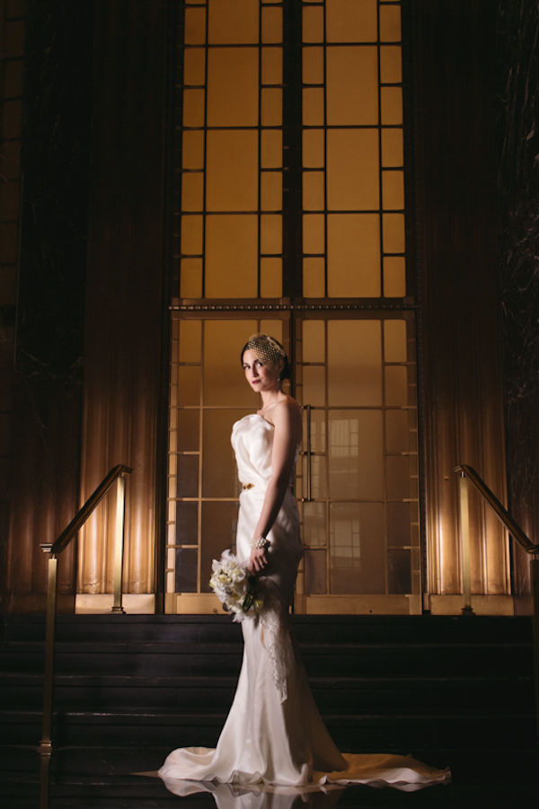 art deco glam wedding inspiration shoot with photos by Andria Lo | via junebugweddings.com