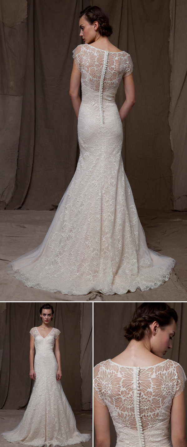 wedding dress trends – wedding dresses with beautiful backs from fall 2014 bridal market | via junebugweddings.com