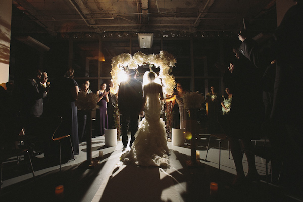 glamorous eco friendly jewish wedding at AT&T center in Los Angeles, California, photos by Callaway Gable | via junebugweddings.com