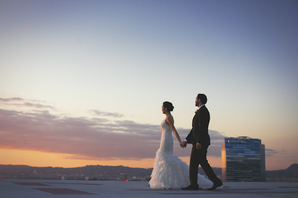 glamorous eco friendly jewish wedding at AT&T center in Los Angeles, California, photos by Callaway Gable | via junebugweddings.com