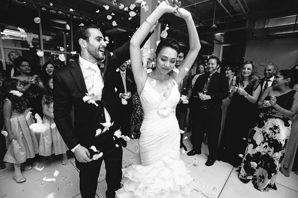 glamorous eco friendly jewish wedding at AT&T center in Los Angeles, California, photos by Callaway Gable | via junebugweddings.com