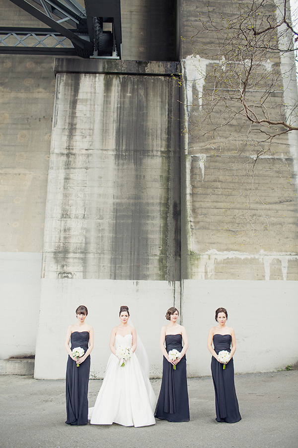 how to achieve a timeless classic bridal party look with photos by Sachin Khona | via junebugweddings.com