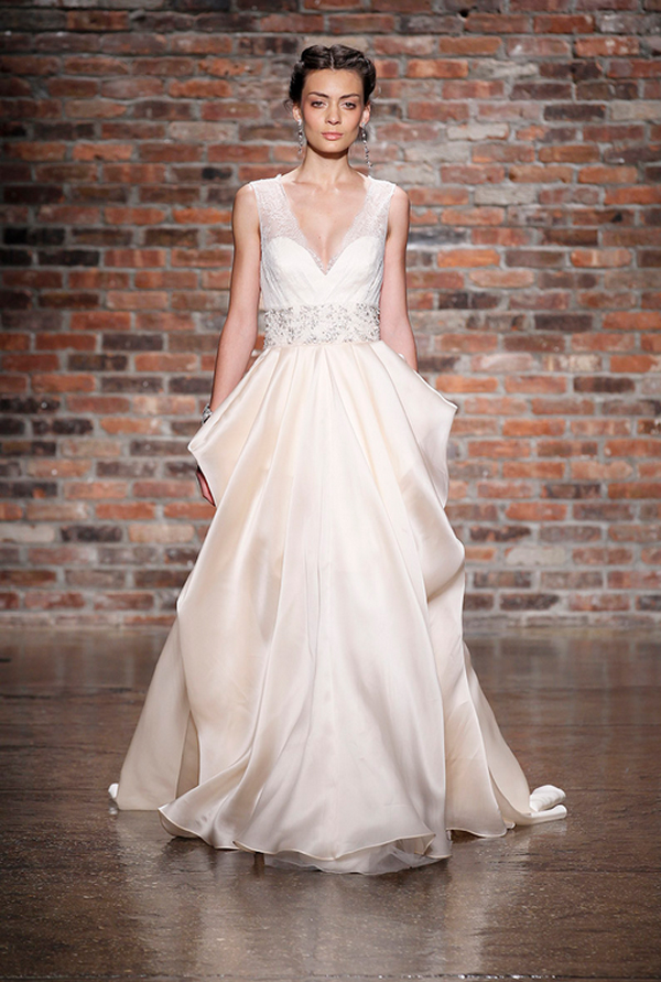 blush wedding dress trend at bridal market for fall 2014 | via junebugweddings.com