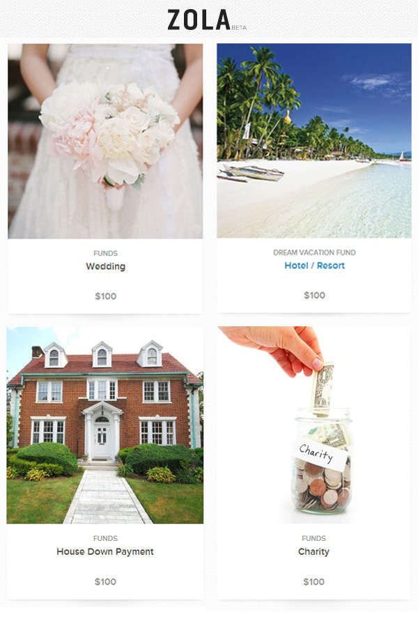 introducing an all new online wedding registry platform Zola | via junebugweddings.com