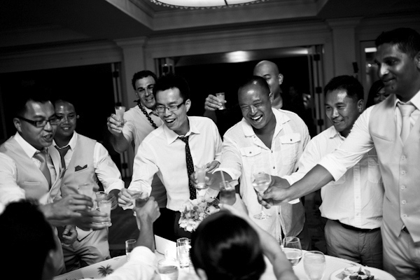 pink destination wedding in Hawaii at St Regis Princeville Resort, photos by Dmitri and Sandra Photography | via junebugweddings.com