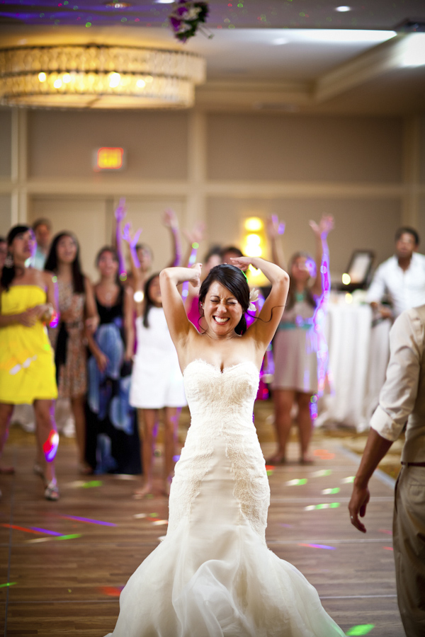 pink destination wedding in Hawaii at St Regis Princeville Resort, photos by Dmitri and Sandra Photography | via junebugweddings.com