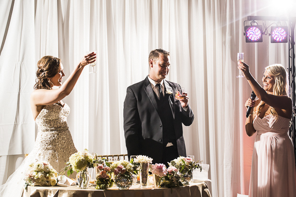 blush and gold california wedding at private family estate, wedding photos by D. Park Photography | via junebugweddings.com