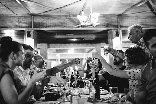 rehearsal dinner and wedding photos of destination wedding in Greece by Adam Alex | via junebugweddings.com