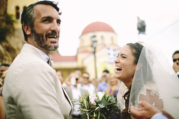 rehearsal dinner and wedding photos of destination wedding in Greece by Adam Alex | via junebugweddings.com