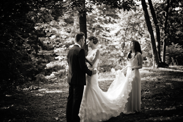 woodland wedding at Benmarl Winery, New York, photo by Richard Israel | via junebugweddings.com