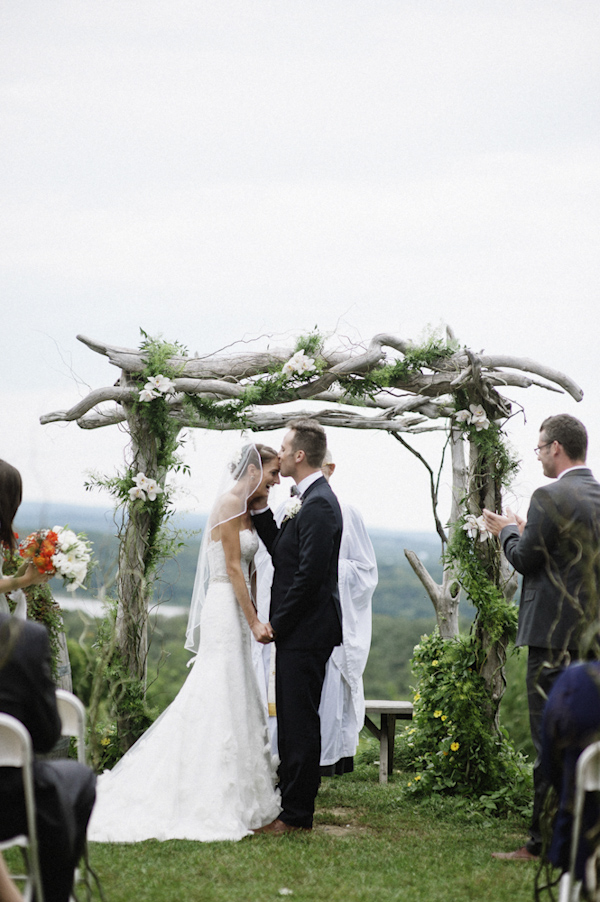 woodland wedding at Benmarl Winery, New York, photo by Richard Israel | via junebugweddings.com