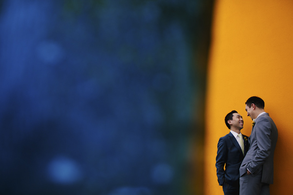 wedding portrait of grooms by Lindsay Stark of Daniel Stark Photography | via junebugweddings.com