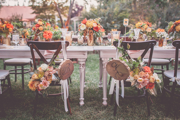 autumnal backyard wedding in Granite Bay, California with photos by Kris Holland Photography | junebugweddings.com