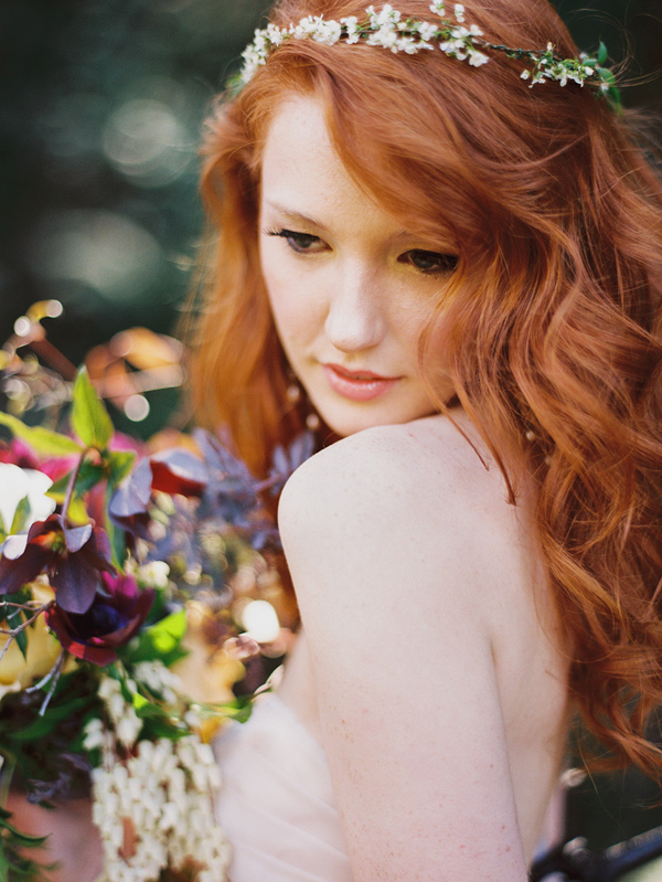 enchanted woodland bridal style inspiration shoot from Ryan Flynn Photography | via junebugweddings.com