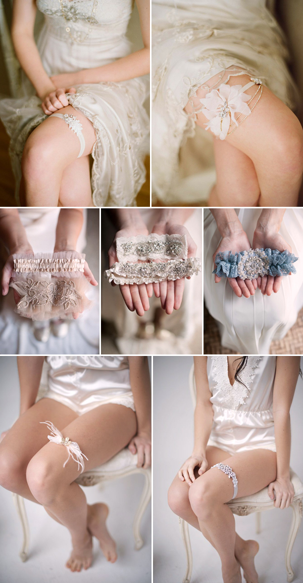 Junebug's favorite garters from Twigs & Honey, Tessa Kim and Emily Riggs | via junebugweddings.com