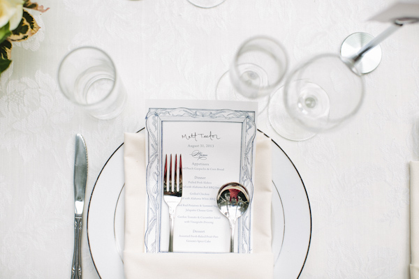 navy and pink garden wedding in Ohio, photo by Ely Brothers | via junebugweddings.com