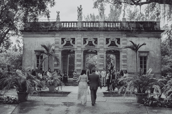 vintage wedding at Vizcaya Museum and Gardens, Florida, photo by Maloman Studios | via junebugweddings.com