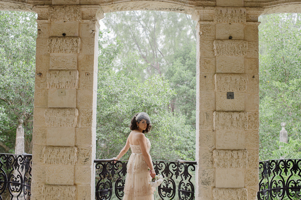 vintage wedding at Vizcaya Museum and Gardens, Florida, photo by Maloman Studios | via junebugweddings.com