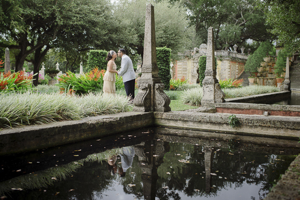 vintage wedding at Vizcaya Museum and Gardens, Florida, photo by Maloman Studios | via junebugweddings.com