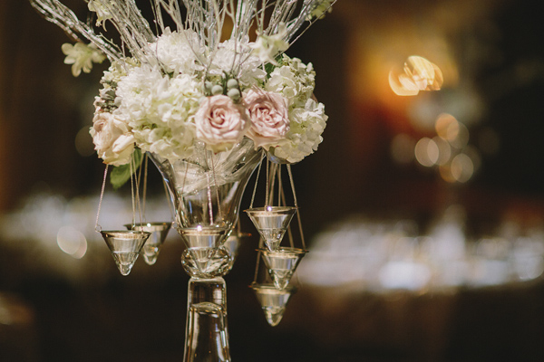 white and gold winter wedding at Fairmont Banff Springs, photo by Gabe McClintock | via junebugweddings.com